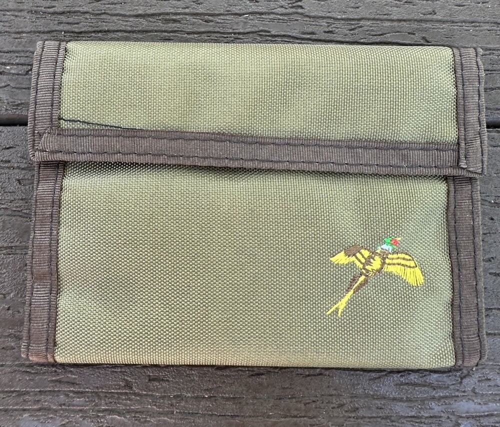 Vintage Olive Green Canvas Fly Fishing Leader & Tippet Wallet / Pouch – Pheasant